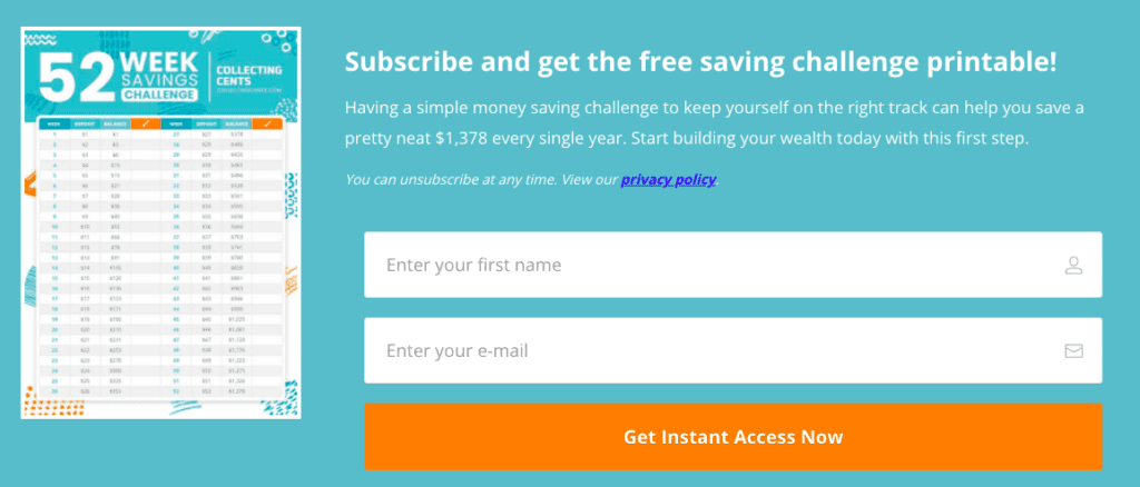 an example of a freebie opt-in form