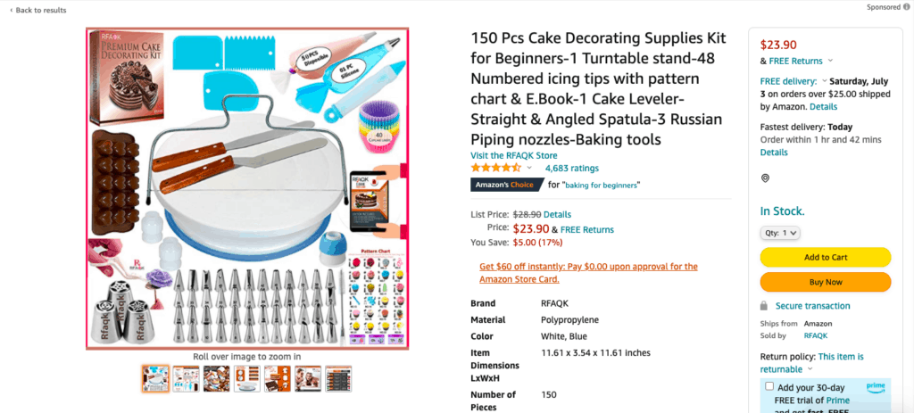 cupcake decorating kit