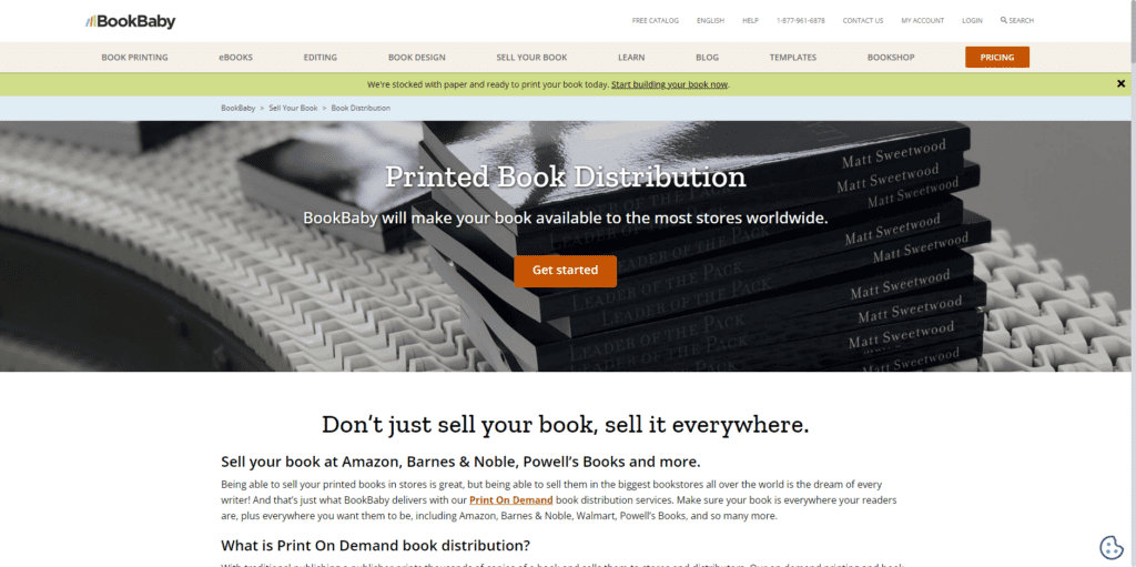 bookbaby homepage