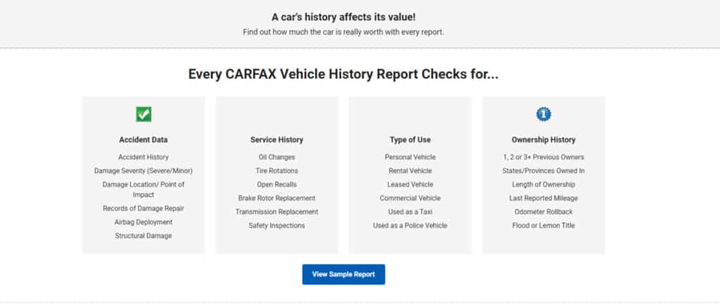 carfax history report