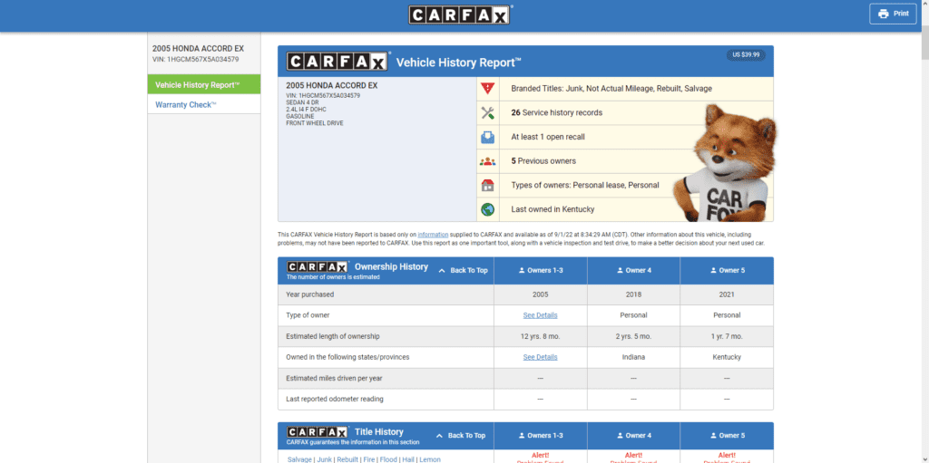 How To Look Up Carfax For Free