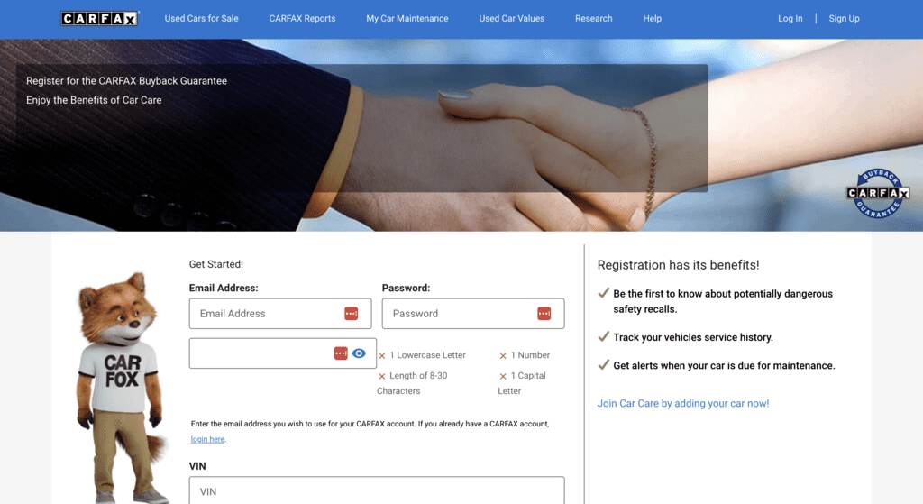 carfax buyback guarantee page